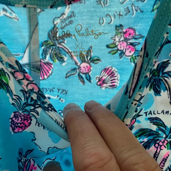 Lilly Pulitzer NWT Newberri Tank Dress Size XL Amalfi Blue - Picture 3 of 6